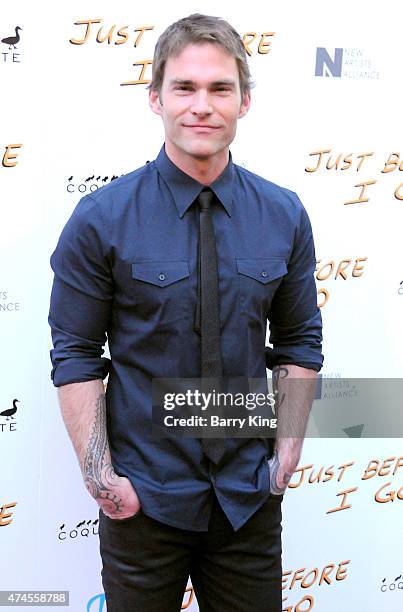 Actor Seann William Scott arrives at the Los Angeles Special Screening of 'Just Before I Go' at ArcLight Hollywood on April 20, 2015 in Hollywood,...