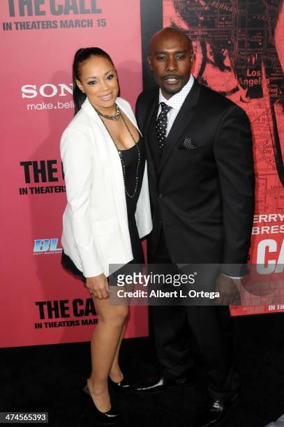 Actor Morris Chestnut and Pam Byse arrive for Tri Star Pictures' "The Call" held at ArcLight Cinemasl on March 5, 2013 in Hollywood, California.