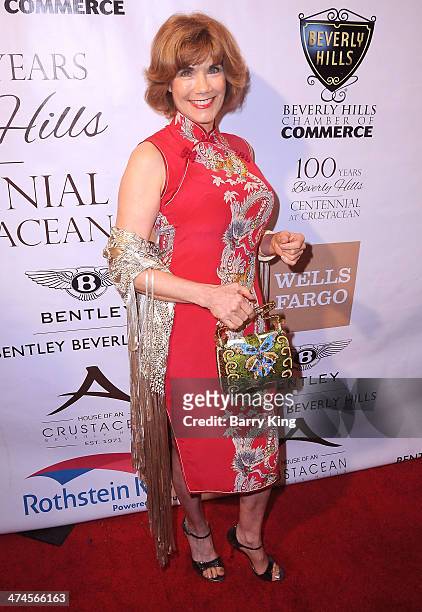 Barbi Benton attends the Beverly Hills Camber of Commerce hosting EXPERIENCE: East Meets West event on February 5, 2014 at Crustacean in Beverly...