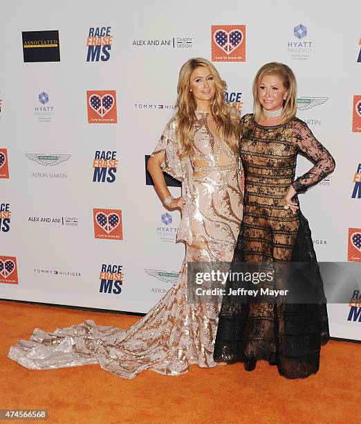 Paris Hilton and mother Kathy Hilton arrive at the 22nd Annual Race To Erase MS at the Hyatt Regency Century Plaza on April 24, 2015 in Century City,...