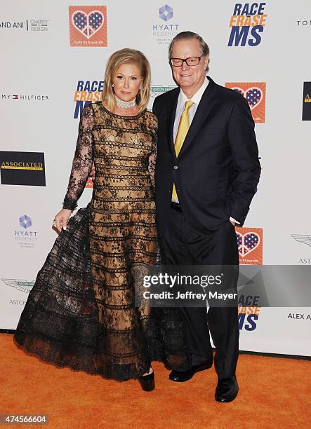 Kathy Hilton and Rick Hilton arrive at the 22nd Annual Race To Erase MS at the Hyatt Regency Century Plaza on April 24, 2015 in Century City,...