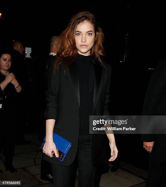 Barbara Palvin is seen arriving at ELLE Style Awards 2014 during London Fashion Week on February 18, 2014 in London, England.