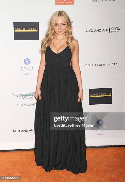 Actress Natalie Alyn Lind arrives at the 22nd Annual Race To Erase MS at the Hyatt Regency Century Plaza on April 24, 2015 in Century City,...