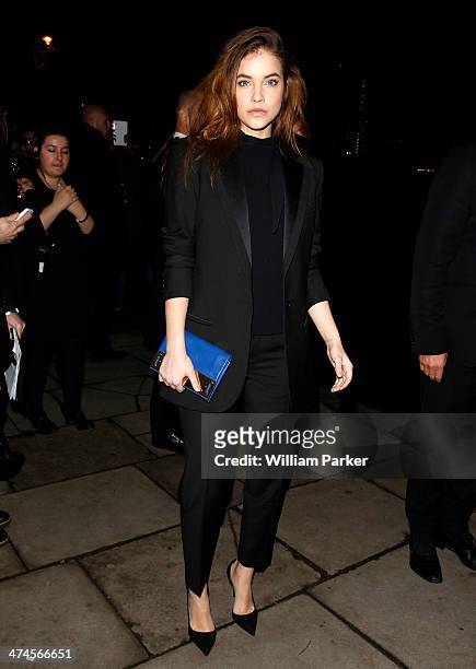 Barbara Palvin is seen arriving at ELLE Style Awards 2014 during London Fashion Week on February 18, 2014 in London, England.