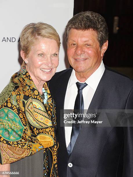 Actor/singer Frankie Avalon and wife Kathryn Diebel arrive at the 22nd Annual Race To Erase MS at the Hyatt Regency Century Plaza on April 24, 2015...