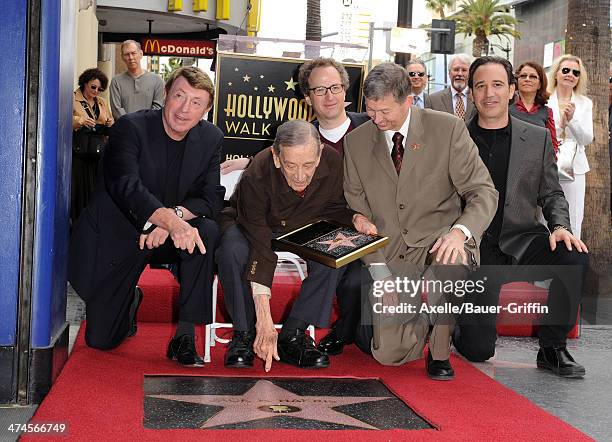 Larry Cohen, Jack H. Harris, Brian Witten and Leron Gubler attend the ceremony honoring producer Jack H. Harris with a Star on the Hollywood Walk of...