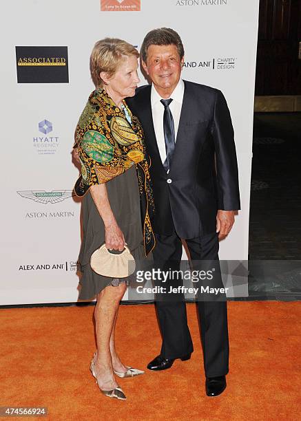 Actor/singer Frankie Avalon and wife Kathryn Diebel arrive at the 22nd Annual Race To Erase MS at the Hyatt Regency Century Plaza on April 24, 2015...