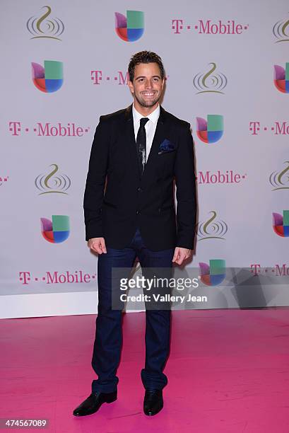 Mane de la Parra arrives at Premio Lo Nuestro a la Musica Latina 2014 at American Airlines Arena on February 20, 2014 in Miami, Florida.
