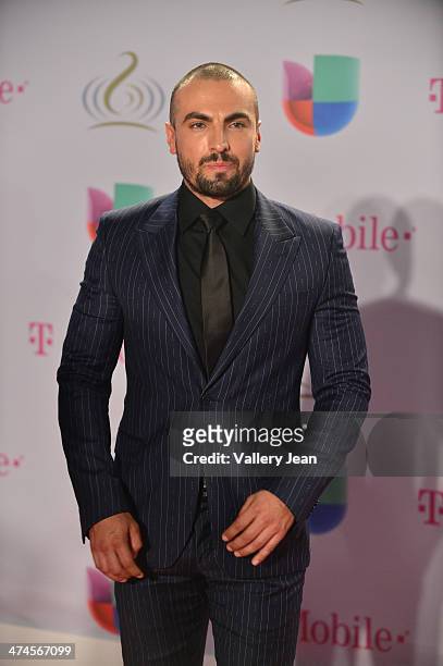 Gabriel Valenzuela arrives at Premio Lo Nuestro a la Musica Latina 2014 at American Airlines Arena on February 20, 2014 in Miami, Florida.