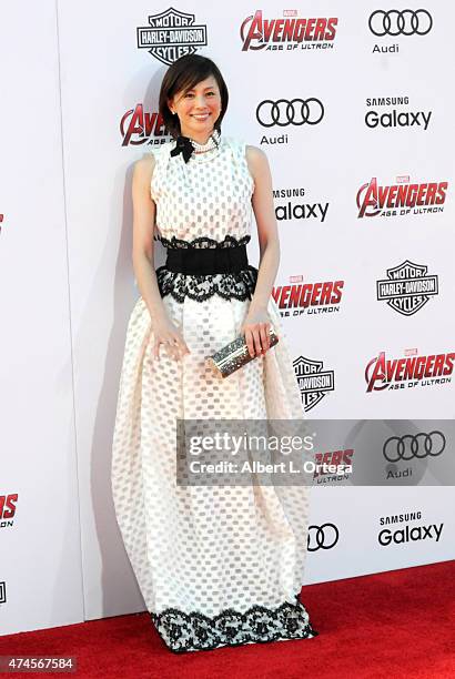 Actress Ryoko Yonekura arrives for the Premiere Of Marvel's "Avengers Age Of Ultron" held at Dolby Theatre on April 13, 2015 in Hollywood, California.