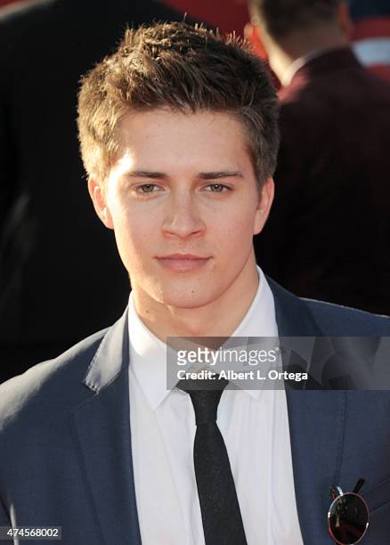 Actor Billy Unger arrives for the Premiere Of Marvel's "Avengers Age Of Ultron" held at Dolby Theatre on April 13, 2015 in Hollywood, California.
