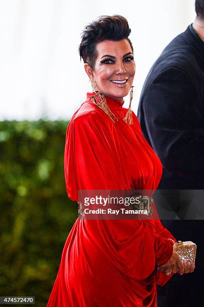 Television personality Kris Jenner leaves the Metropolitan Museum of Art on May 4, 2015 in New York City.