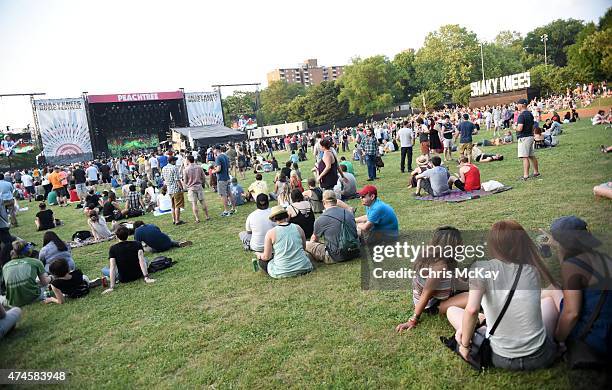 General atmosphere as Mastodon performs during day 1 of the 3rd Annual Shaky Knees Music Festival at Atlanta Central Park on May 8, 2015 in Atlanta...