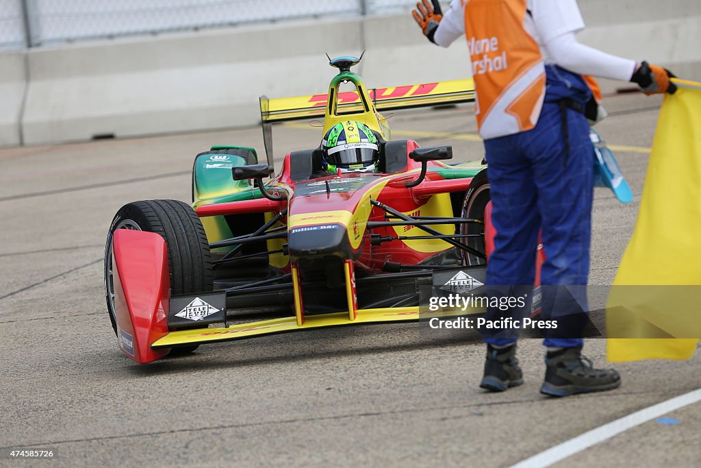 Lucas di Grassi from Audi Sport ABT Formula E-team after the...