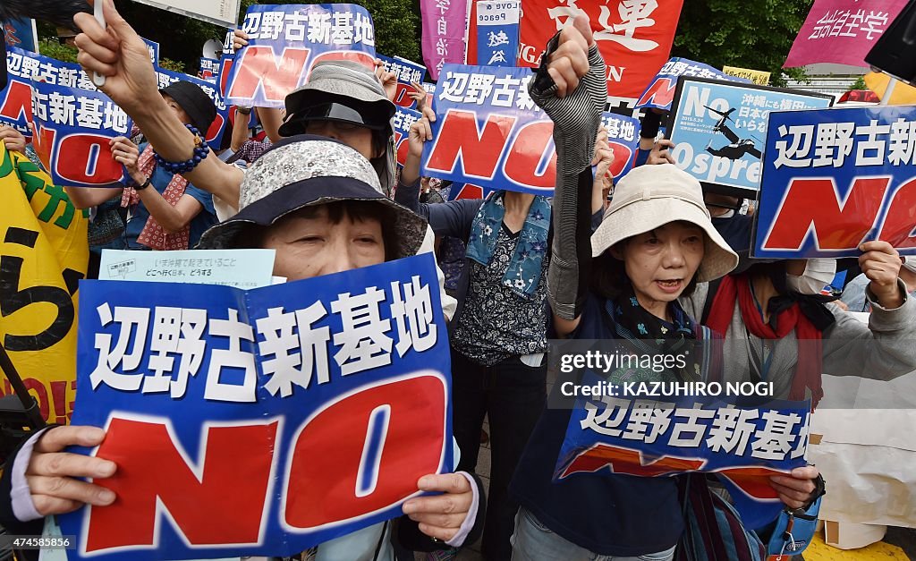 JAPAN-US-POLITICS-MILITARY-DIPLOMACY-OKINAWA-DEMO