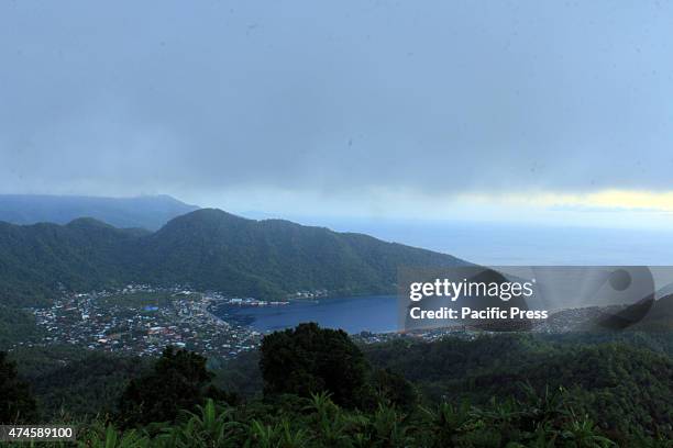 Langganeng peak which is one of the tourist sites on the island Sangir. - Sangir island in the most northern part of the province of North Sulawesi,...