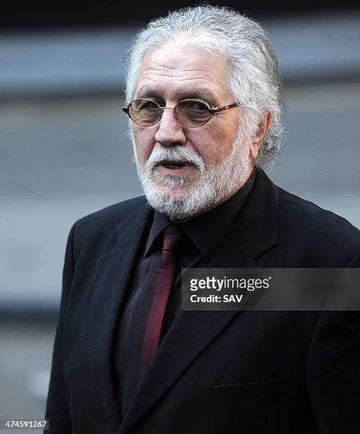 Dave Lee Travis arrives at Southwark Crown Court on February 24, 2014 in London, England.