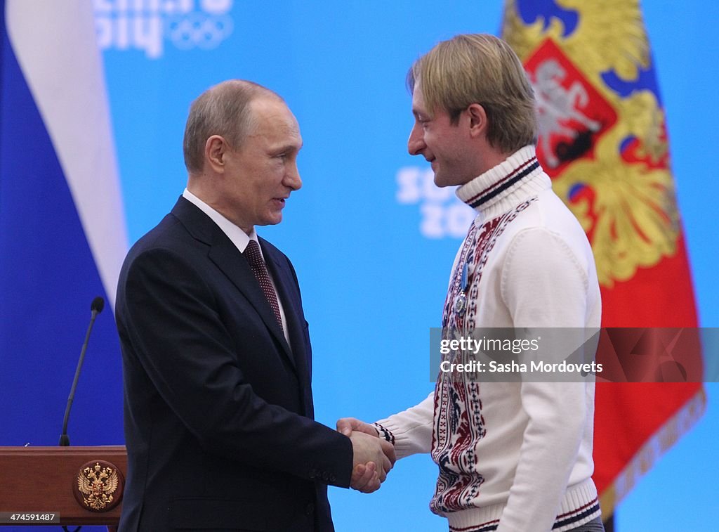 President Vladimir Putin Honours Russian Olympic Athletes