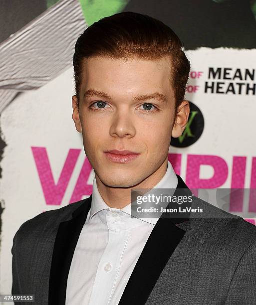 Actor Cameron Monaghan attends the premiere of "Vampire Academy" at Regal Cinemas L.A. Live on February 4, 2014 in Los Angeles, California.