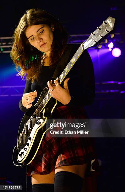 Singer/guitarist Bethany Cosentino of Best Coast performs as the group opens for the band Pixies at The Joint inside the Hard Rock Hotel & Casino on...