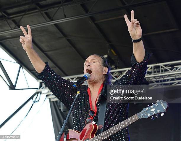 Singer/guitarist Mike Pinera of the classic rock band's Iron Butterfly and Blues Image performs onstage on May 23, 2015 in Bakersfield, California.