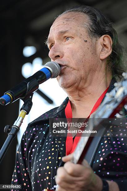 Singer/guitarist Mike Pinera of the classic rock band's Iron Butterfly and Blues Image performs onstage on May 23, 2015 in Bakersfield, California.