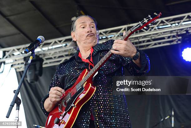 Singer/guitarist Mike Pinera of the classic rock band's Iron Butterfly and Blues Image performs onstage on May 23, 2015 in Bakersfield, California.