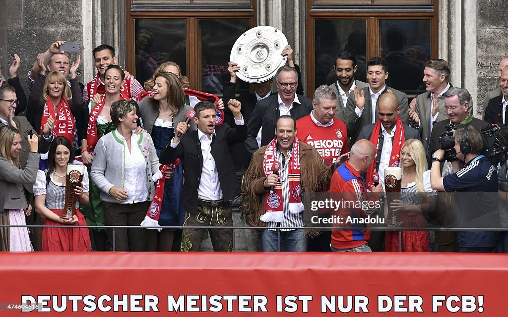 Bayern Munich celebrate Bundesliga Championship