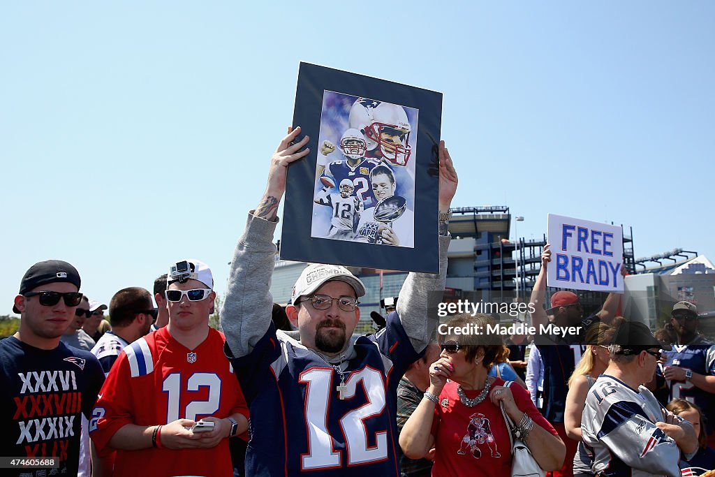 Fans Attend "Free Tom Brady" Rally