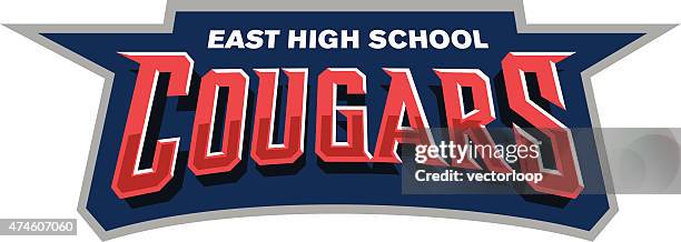 cougars emblem - puma stock illustrations