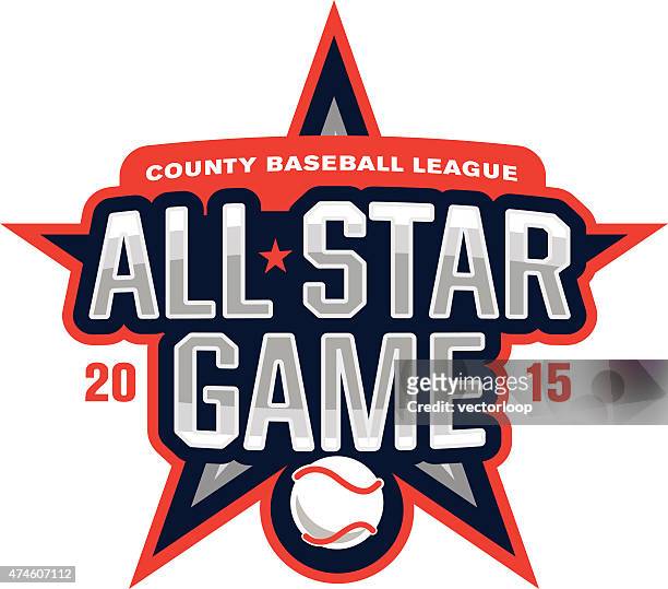all-star game - baseball all star game stock illustrations