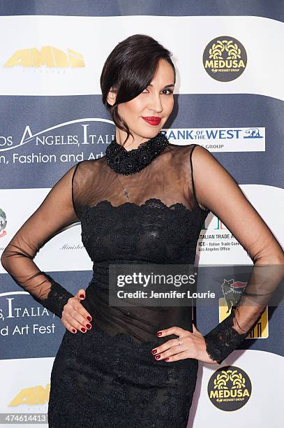 Model Eugenia Chernyshova attends the 9th annual Los Angeles Italia Film, Fashion and Art Fest opening night ceremony held at TLC Chinese 6 Theatres...