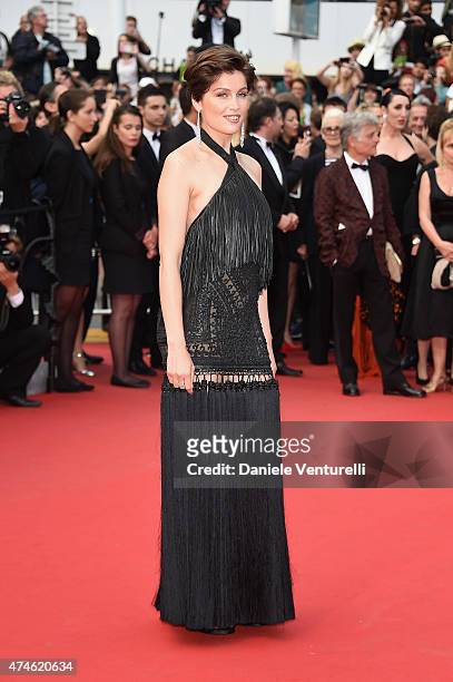 Model Laetitia Casta attends the closing ceremony and "Le Glace Et Le Ciel" Premiere during the 68th annual Cannes Film Festival on May 24, 2015 in...
