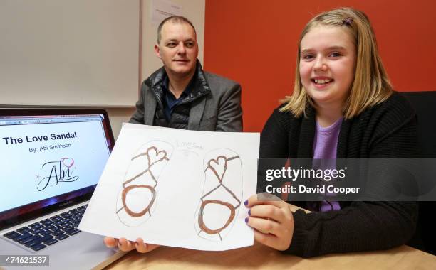 Nine-year-old Abi Smithson has come up with a unique sandal design, called the Love Sandal, that provides an attractive heart shaped tan line. Abi...