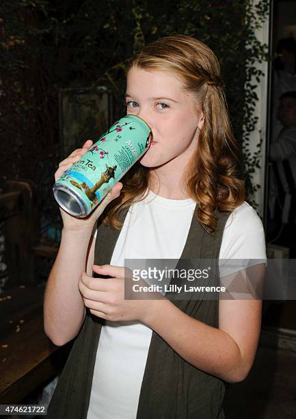 Actress Delaney Raye backstage at the SAP - The Starving Artists Project on May 23, 2015 in Los Angeles, California.
