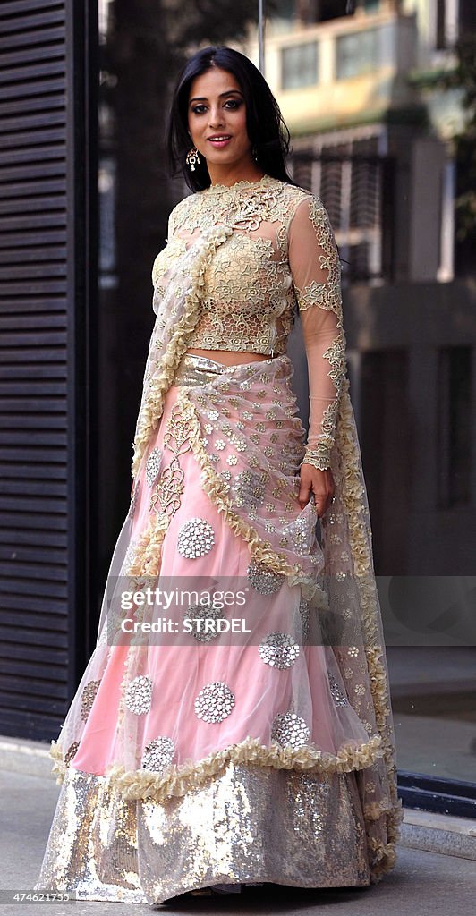 Keeful Indian Bollywood actress Mahie Gill poses for a photograph while ...