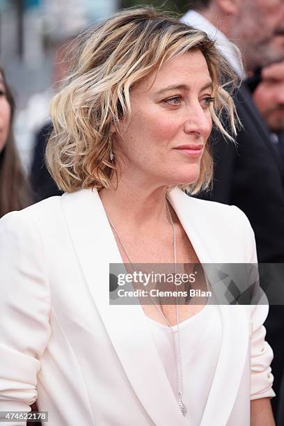 Valeria Bruni Tedeschi attends the closing ceremony and Premiere of "La Glace Et Le Ciel" during the 68th annual Cannes Film Festival on May 24, 2015...