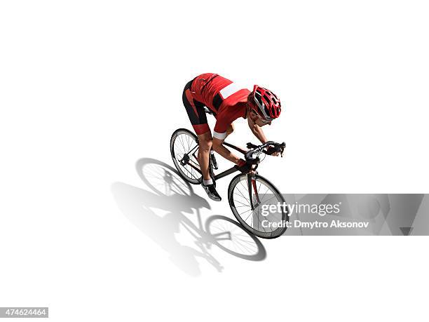 isolated athlete cyclists - cyklist bildbanksfoton och bilder