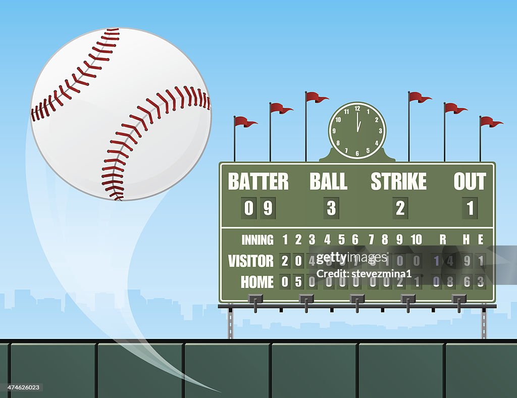 Exploding Baseball Scoreboard Baseball Scoreboard Clip Art