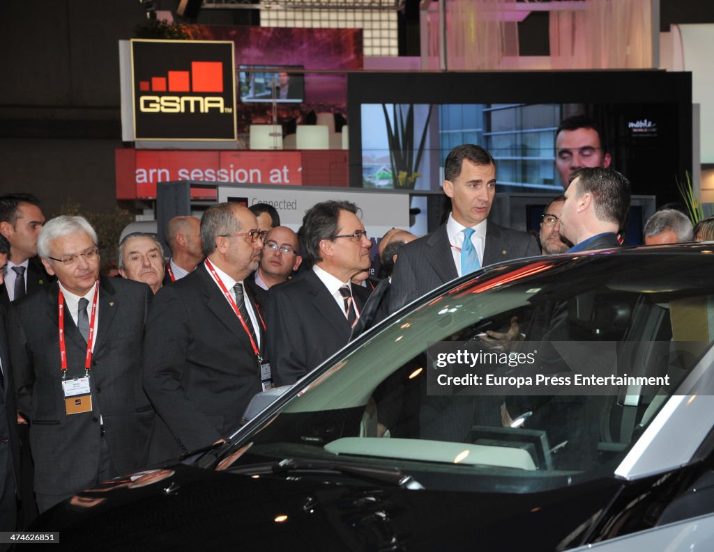 Prince Felipe of Spain Attends GSMA Mobile World Congress 2014 Opening in Barcelona