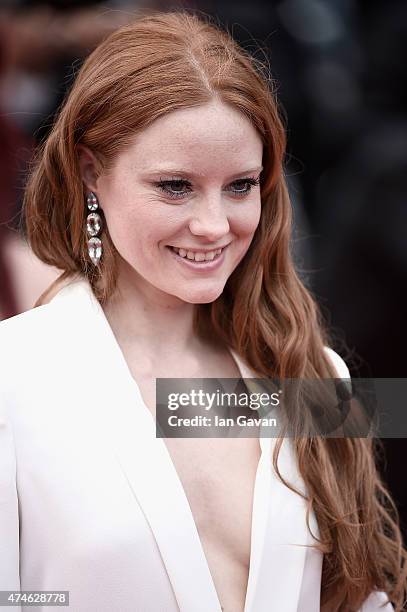 Barbara Meier attends the closing ceremony and "Le Glace Et Le Ciel" Premiere during the 68th annual Cannes Film Festival on May 24, 2015 in Cannes,...