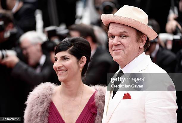 Producer Alison Dickey and actor John C. Reilly attend the closing ceremony and "Le Glace Et Le Ciel" Premiere during the 68th annual Cannes Film...