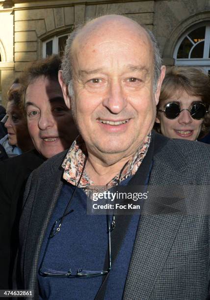 Michel Jonasz attends the Unveiling of The Plaque 'Golf Drouot' at the Mairie du 9 eme on February 24, 2014 in Paris, France.