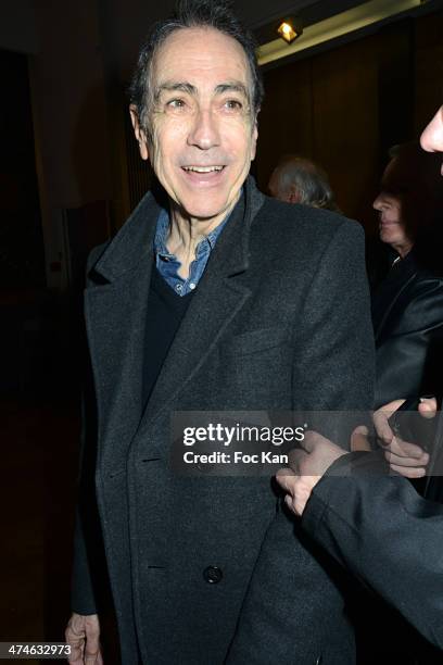 Alain Chamfort attends the Unveiling of The Plaque 'Golf Drouot' at the Mairie du 9 eme on February 24, 2014 in Paris, France.