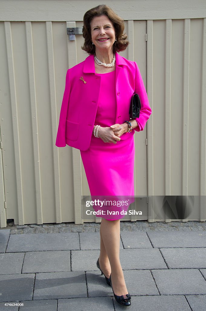 Queen Silvia Of Sweden Attends The Childhood Day In Stockholm