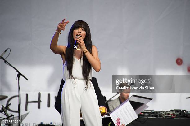 Artist Loreen attends the Childhood day at Djurgarden on May 24, 2015 in Stockholm, Sweden. .