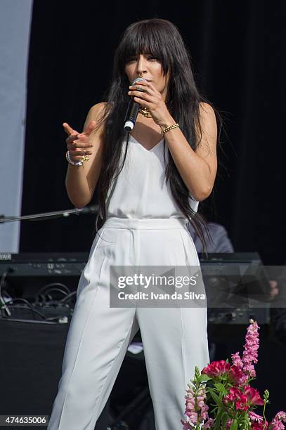 Artist Loreen attends the Childhood day at Djurgarden on May 24, 2015 in Stockholm, Sweden. .