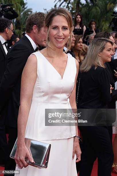 Actress Sarah Sutherland attends the closing ceremony and "Le Glace Et Le Ciel" Premiere during the 68th annual Cannes Film Festival on May 24, 2015...