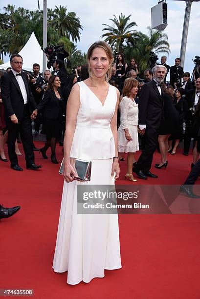 Actress Sarah Sutherland attends the closing ceremony and "Le Glace Et Le Ciel" Premiere during the 68th annual Cannes Film Festival on May 24, 2015...