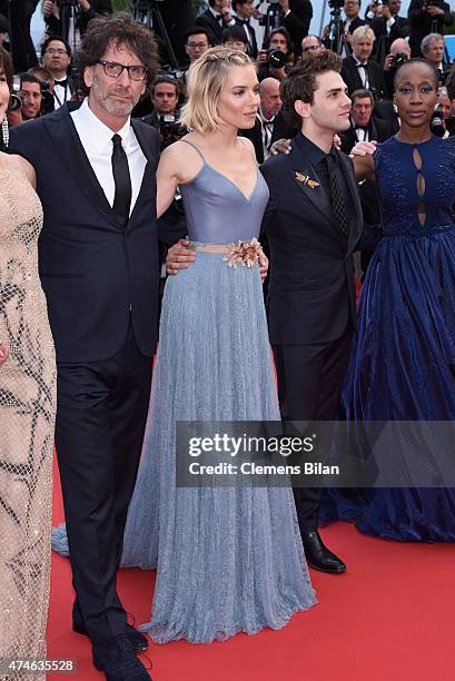 Jury president Joel Coen, jury members Sienna Miller, Xavier Dolan and Rokia Traore attend the Closing Ceremony of the 68th annual Cannes Film...